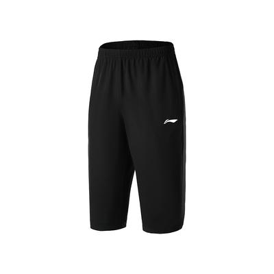 Comfortable Simple Solid Color Breathable Straight Loose Versatile Casual Shorts Unisex Shorts Black AKQV057-1