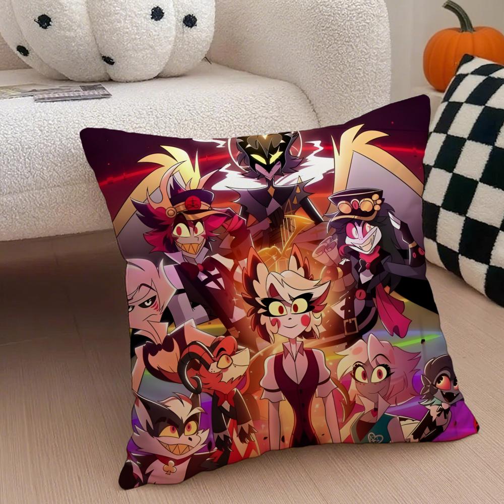 Edgy Musikalisch Schrullig Animiert HHazbin Hotel Kissenbezug Sofakissenbezug Versteckter Knopf Strapazierfähiges Polyester Stuhlkissen