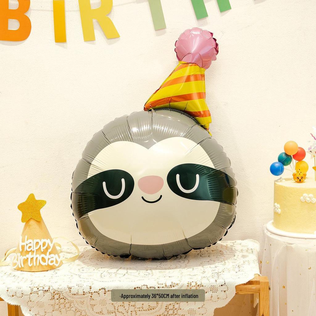 Children's Day Animal Balloon Hat First Birthday Photo Props & Background Decoration