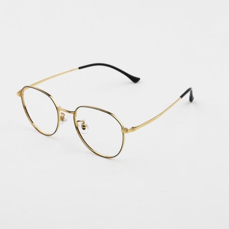 Women s and Men s Retro Classic Gold Rim Glasses Frame G1192_Black