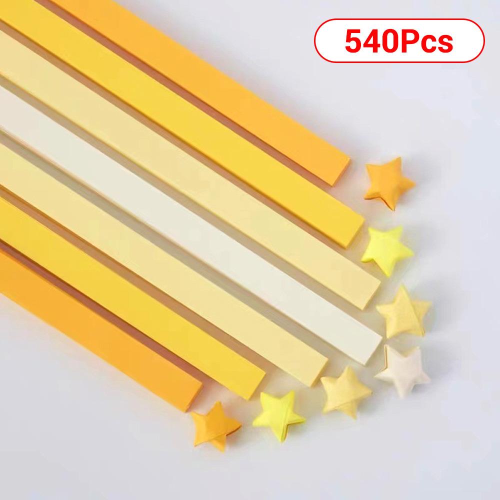 Origami Hviezdy Papierové Pásiky Dva7Farieb Skladací Papier Farebný Obojstranný Šťastná Hviezda Origami DIY Ručné Práce Vytvorte Domácu Dekoráciu beige