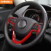 SHINEKA Interior Stickers For Jeep Cherokee 2014+ Car Steering Wheel Decoration Cover Accessories For Jeep Grand Cherokee