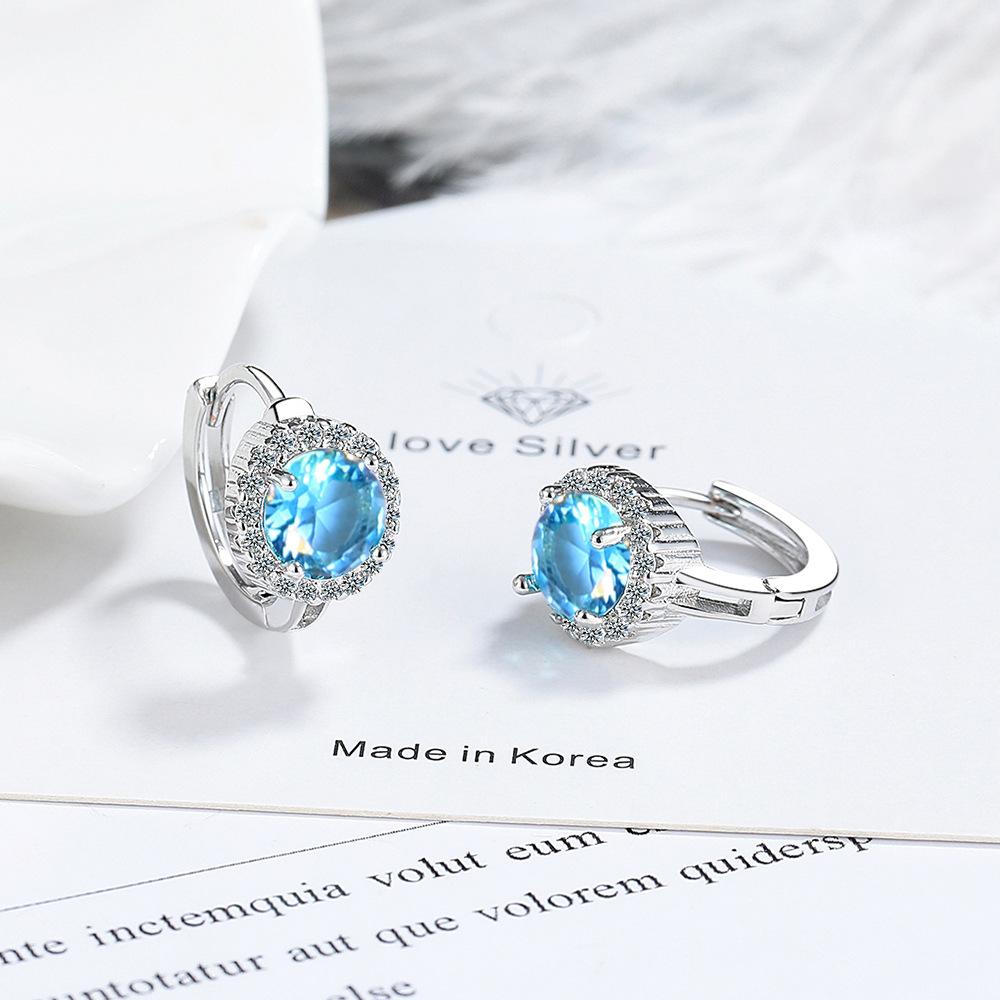 925 Silver Earrings Superior Luxury Multiple Zircon for Women Fashion Jewelry Gifts Wedding Engagement Party Cute