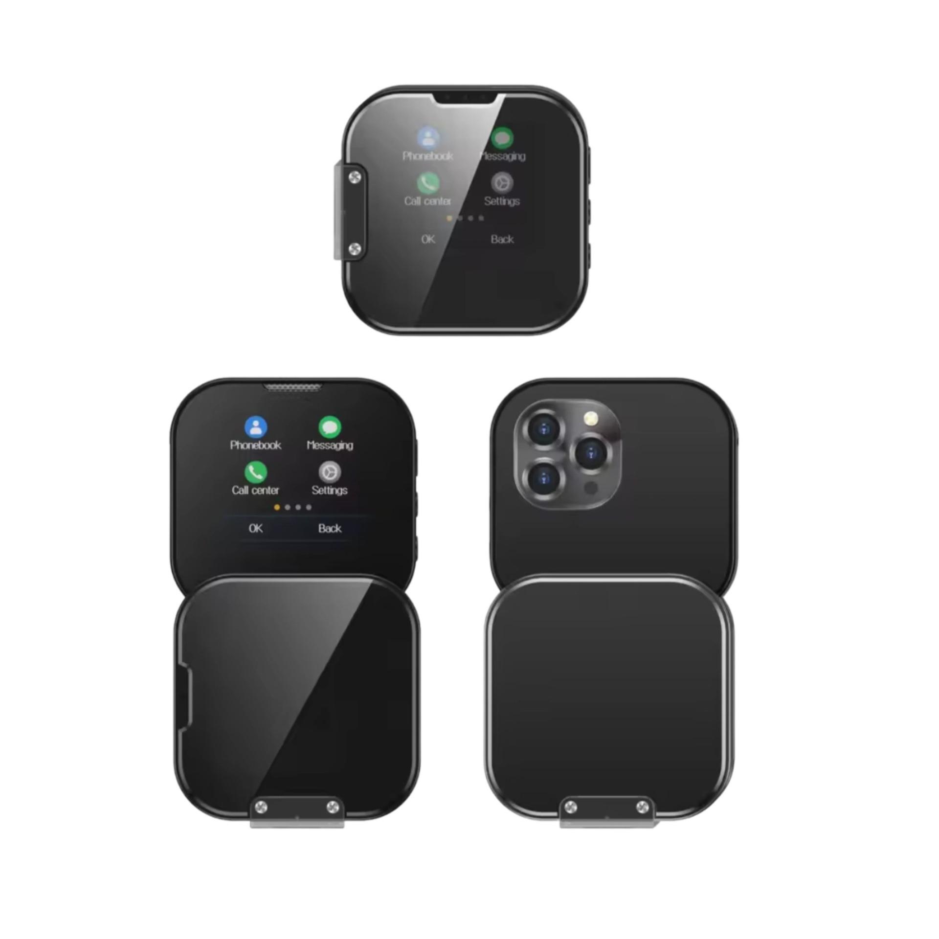 

I19 Вращающийся сенсорный экран Портативный маленький мобильный телефон Две SIM-карты Двойной режим ожидания Сенсорный Мини Запасной телефон Несмартфон чёрный