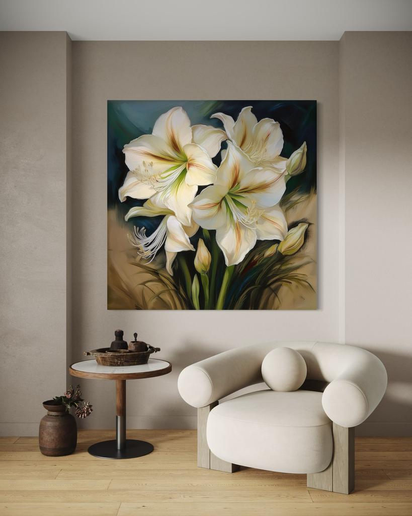 Canvas Print, Bouquet of White Flowers