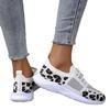 Spring casual canvas shoes women's leopard print lace-up rhinestone mesh shoes single shoes