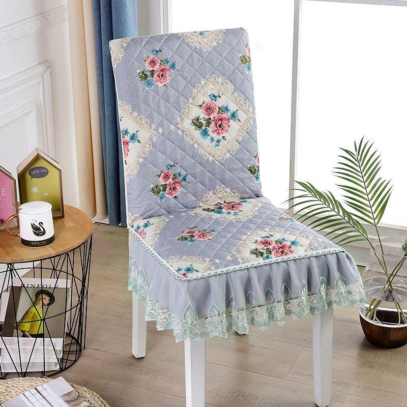 Household Dining Chair Integrated Seat Cover Universal Elastic Cover for Modern Rural Chairs Fabric Dust Cover Universal Chair Cushion