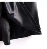 Women's Haining Lambskin A-Line Midi Skirt - High-Waisted, Slim Fit with Large Hem, Elegant Design