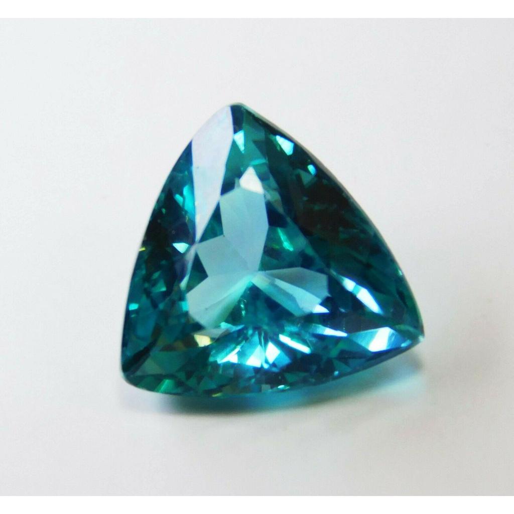 9.6 Ct Natural Montana Sapphire Loose   Gemstone Trillion Cut Green Blue