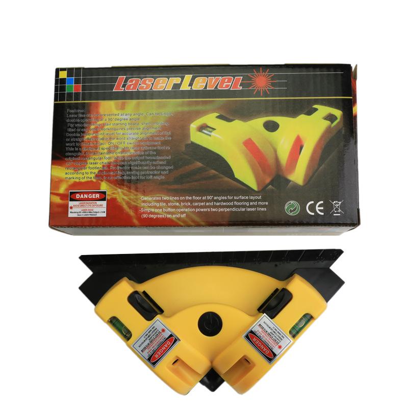 Etopoo 90° Infrared Laser Triangle Level Tool for Tile Laying and Right-Angle Ground Marking