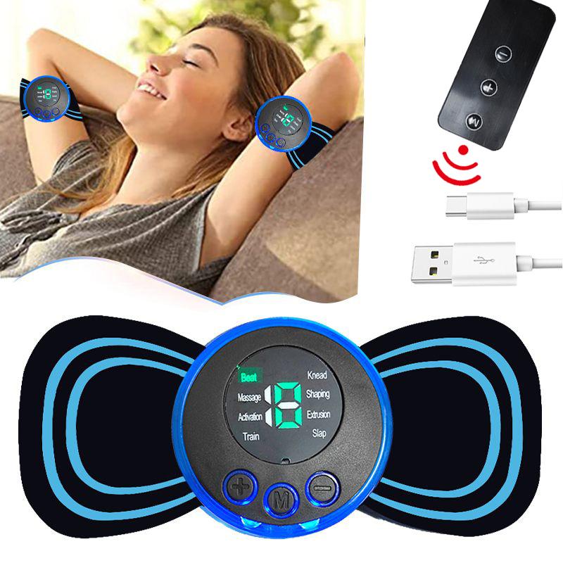 Foot Massage, Cervical Spine Massage Tape with Remote Control, Rechargeable Device Full Body Arms Abdomen Relaxation Tool