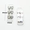 10Pc 38mm Crystal Rhinestone Bikini Connectors Buckles/Sewing Accessories Decoration Buckle/Clothing Beachwear Diamante Buckle