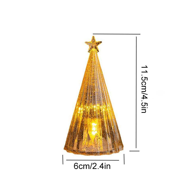 1pc Christmas Navidad Decoration LED Light Desktop Ornament Tree Shape 2026