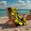 Custom Name Ultra-Soft Beach Towel with BVB Theme,Ideal for Pool - Camping, Diving - Perfect Travel Essential, Vibrant Beach Towel.