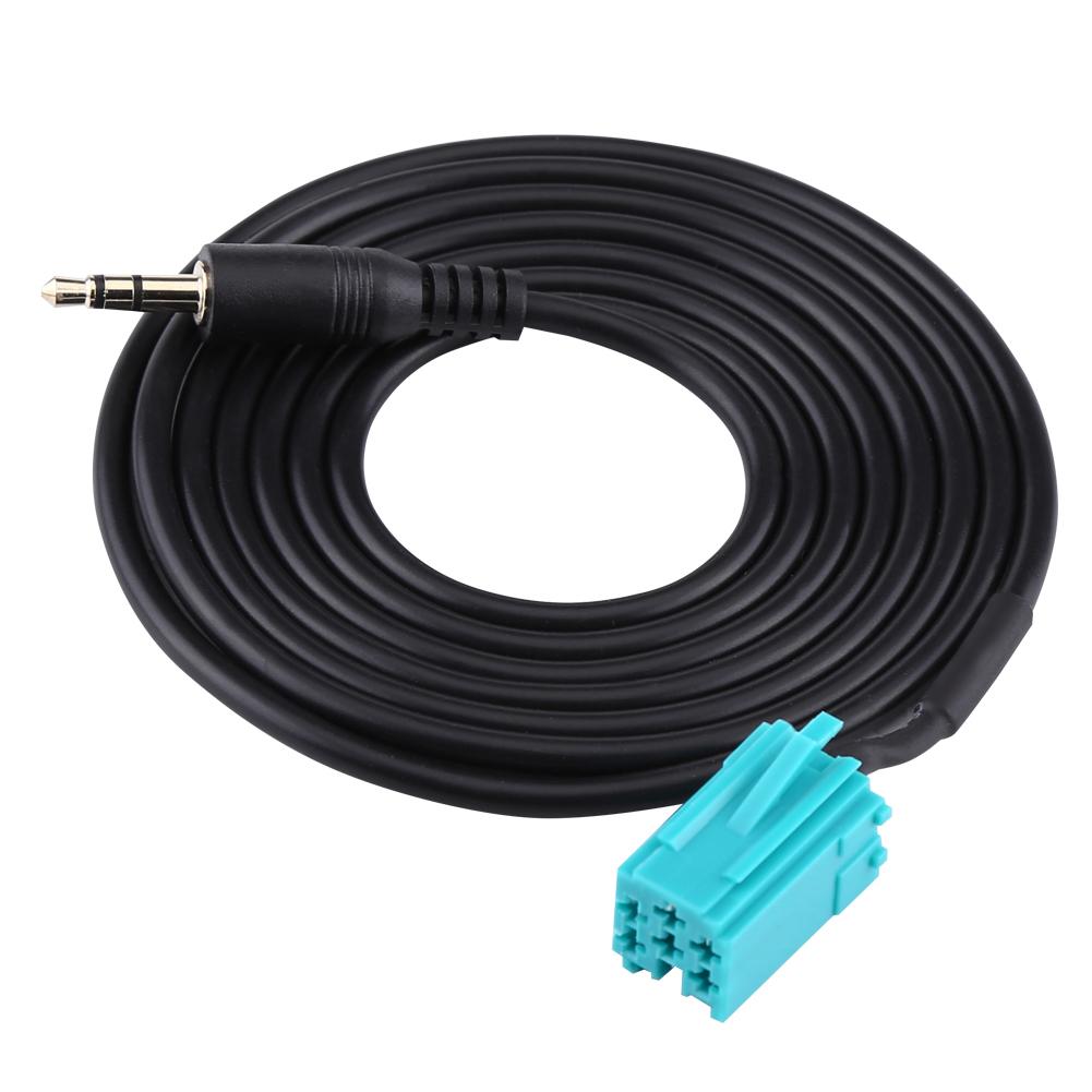 Car 6 Pin to 3.5mm Connector Auxiliary Cable For Renault Update List Automobile Data Line