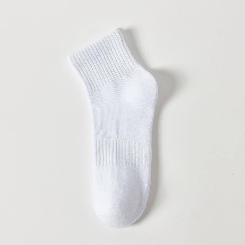 Neue Herren-Baumwoll-Kniestrümpfe Schwarz Weiß Absorption Damen Anti-Geruch Atmungsaktiv Damen Lange Sportsocken 4 Längenoptionen