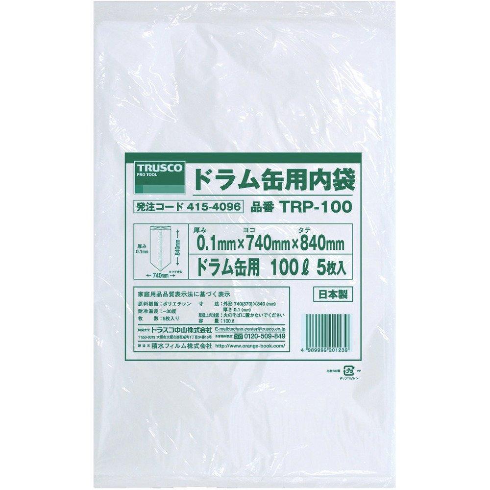 TRUSCO Drum Inner 100L of Bags, (Pack 5) TRP-100