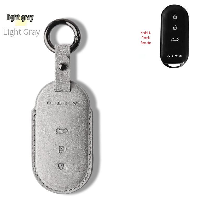 Suede Key Case for AITO Huawei M5/M7 - EV Accessory Shell with Buckle