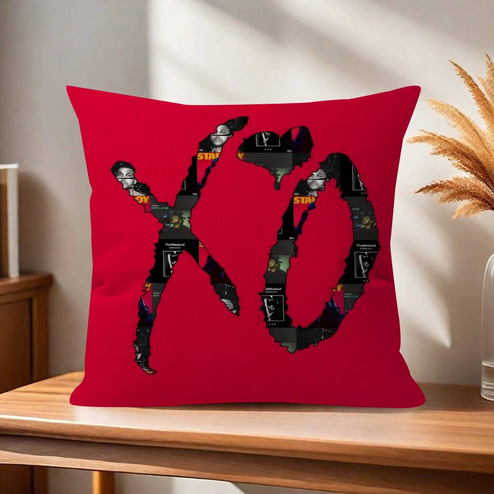 Rapper The Wweeknd X O album Pillow Cover for Bedroom Room and Living Room Sofa Decorative Cushion Cover