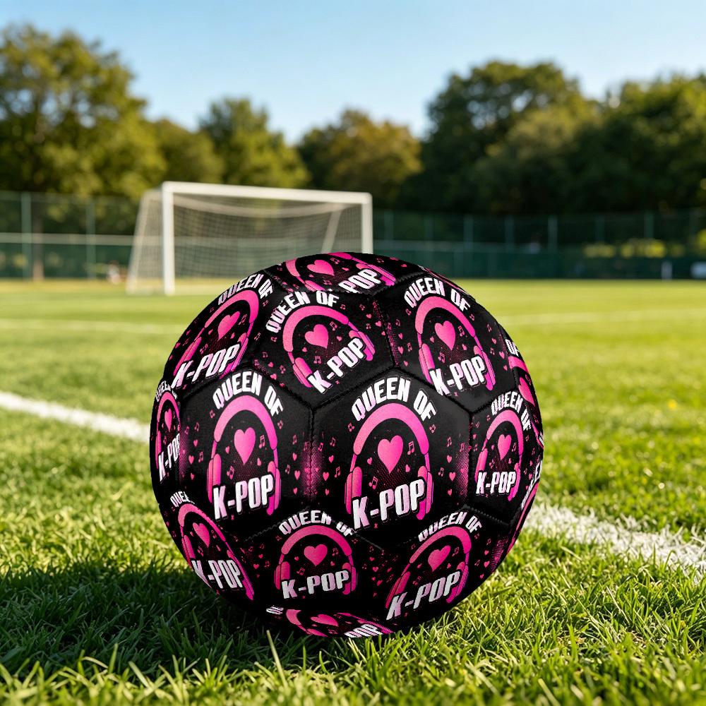 1pc Queen Kpop Size 5 Soccer Ball Professional Match Training Football Indoor &Outdoor Sports Ball Lightweight Durable c6564