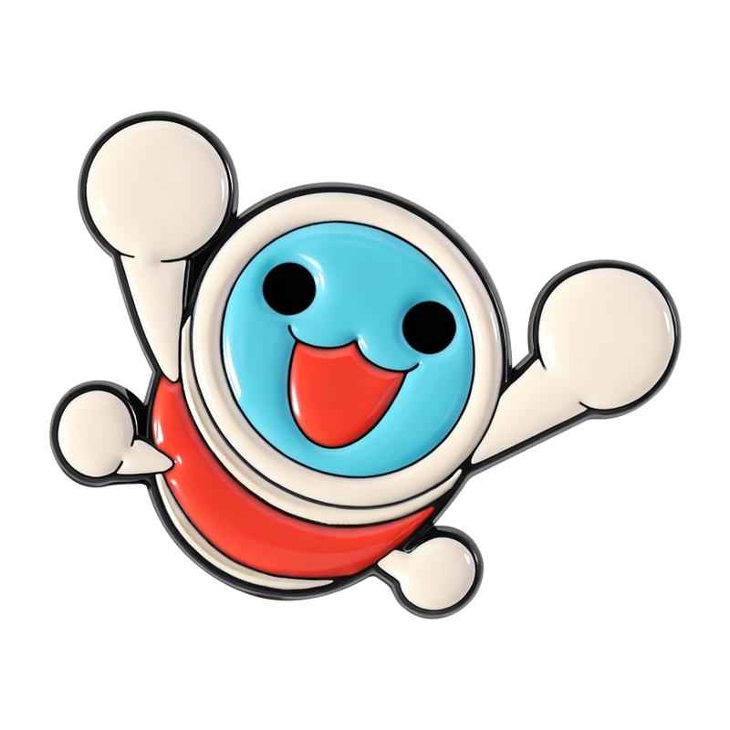 

Музыкальная игра на барабанах тайко Эмалевые значки Веселые броши Дон Чан Вада Значки на лацкан Аниме украшения Подарок для игроков Фанов Друзей