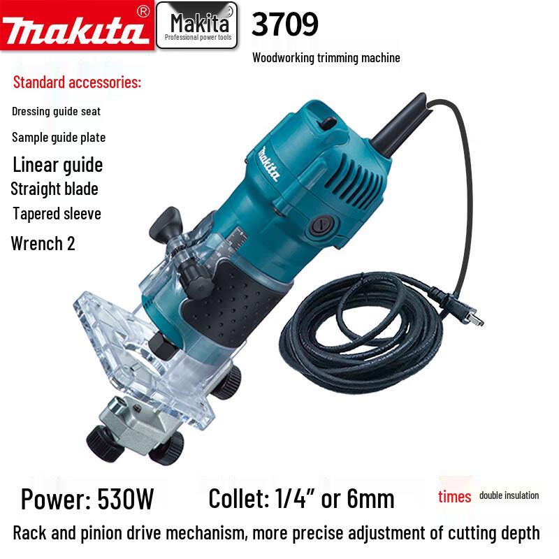 

Електричний фрезер Makita для деревообробки, штекер CN (адаптер в комплекті)