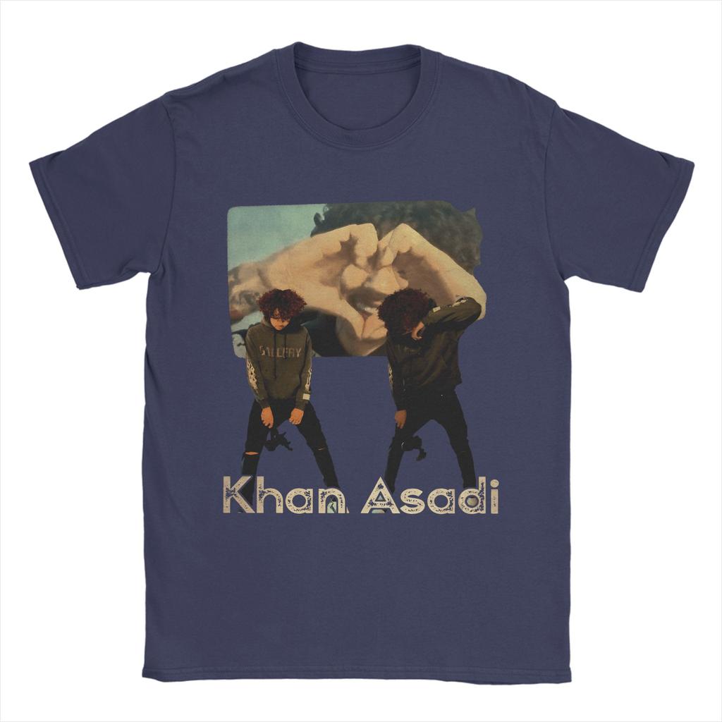 Khan Asadi Vintage Unisexs T Shirts Vintage Tee Shirt Short Sleeve O Neck TShirts 100 Cotton Plus Size Clothing