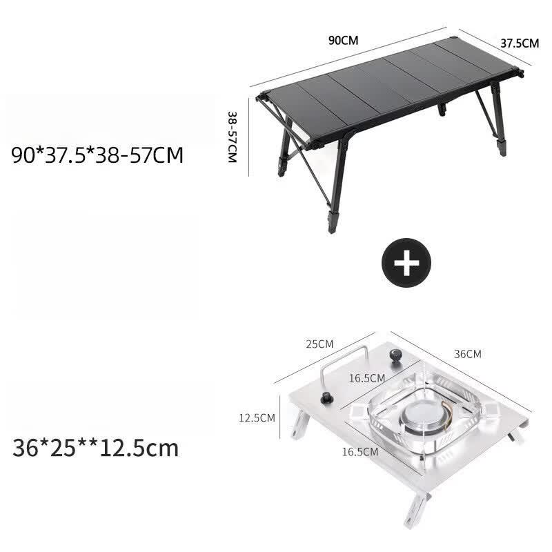 OIMG Portable Adjustable Camping Table