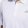 Adidas Solid Color Logo Polo Shirt Men Tops White IA5447