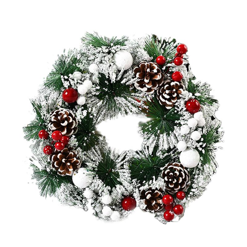 Christmas Decorations 32cm Christmas Wreath Artificial Wreath Door Hanging Window Props Background Christmas Tree Accessories