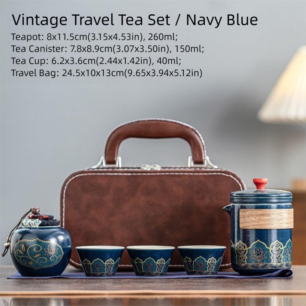 With Handle Travel Tea Set Cerc Material Tea Making Equipment Tea Drinking Equipment Gift Giving