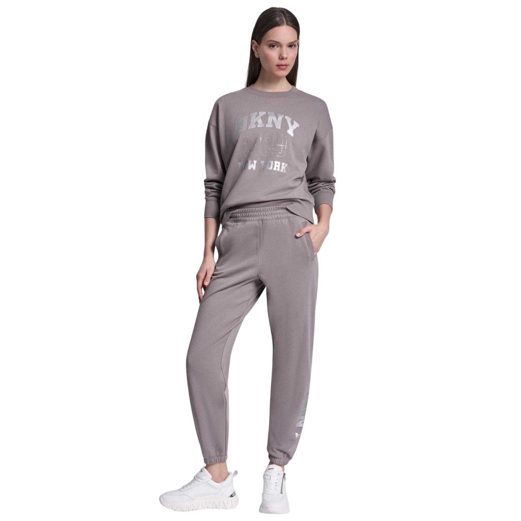 DKNY Womens/Ladies Rhinestud Plain Joggers