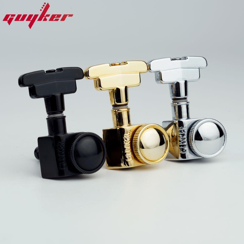 Guyker 3R3L Guitar Tuning Pegs Lock String Tuner Machine Heads Art Deco Rotomatic Imperial Style Head