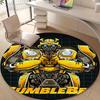 1pc Bumblebee2 Design Printed Area Round Carpet for Bedroom Living Room Home Decor Rugs Mat Non Slip Mat Rug for Bedside