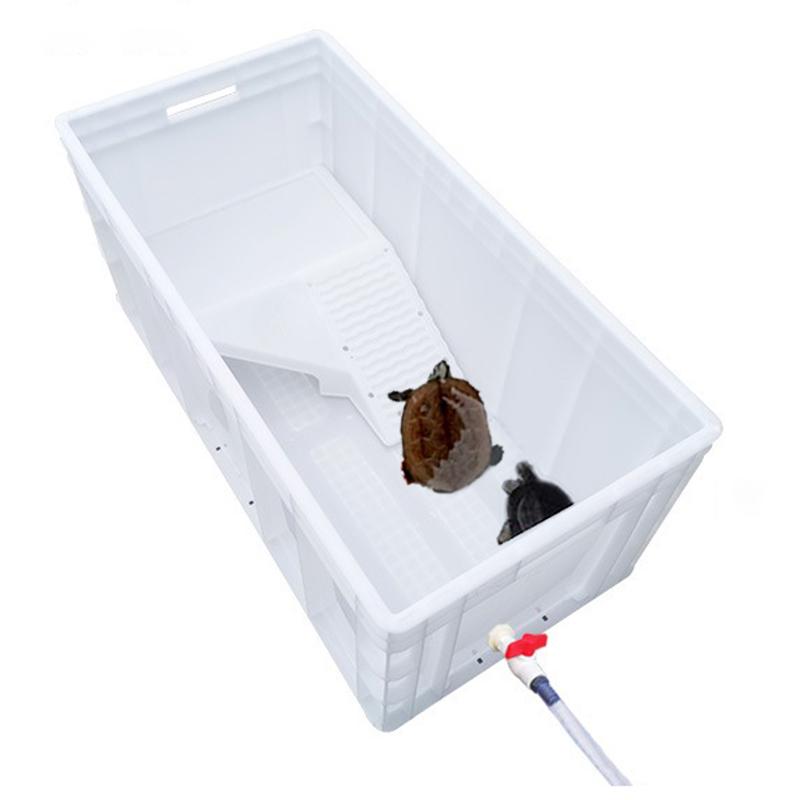 Large Turtle Tank Aquarium Long Length Turtle Box Big Thickened Drainage Turtles Terrarium House Pool Water Platform Reptiles