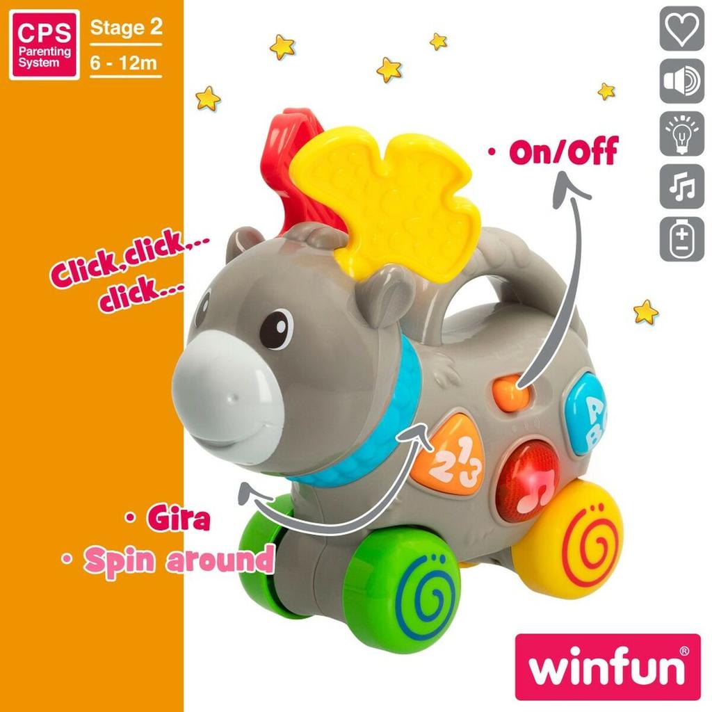 Pull-along Toy Winfun Elk 17 X 17 X 7.5 Cm (6 Units)
