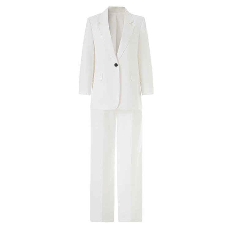 

2025 Sophisticated Women s Three-Piece Suit: Vest and Wide-Leg Pants for Spring/Autumn Large білий