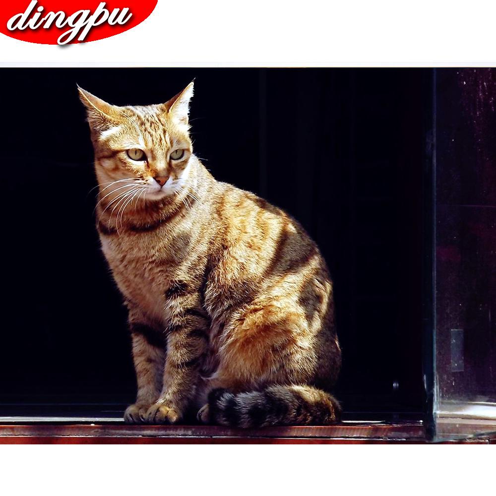 DIY Diamond Painting 5D Animal Full Round Diamond Mosaic Cat Embroidery Home Decoration Sale