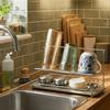Stainless Steel Cup Drying Rack Large Capacity Water Cup Holder Double-layer Water Cup Rack  Office