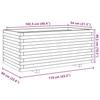 Plant Pot White 110 x 60 x 49.5 cm Solid Pine Wood
