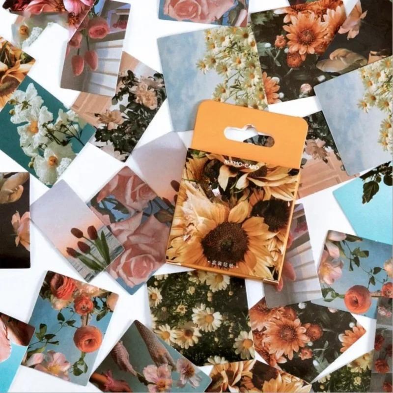 

46 шт./упаковка Квітковий час Квіткова мова В коробці Наліпки Креативна рослинна тема Прикраса для фотоальбому Скрапбукінг Щоденник DIY Колаж