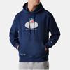 New Era Solid Color Printed Pattern Hooded Long Sleeve Sweatshirt Men Sweatshirts Navy-Blue 14397978