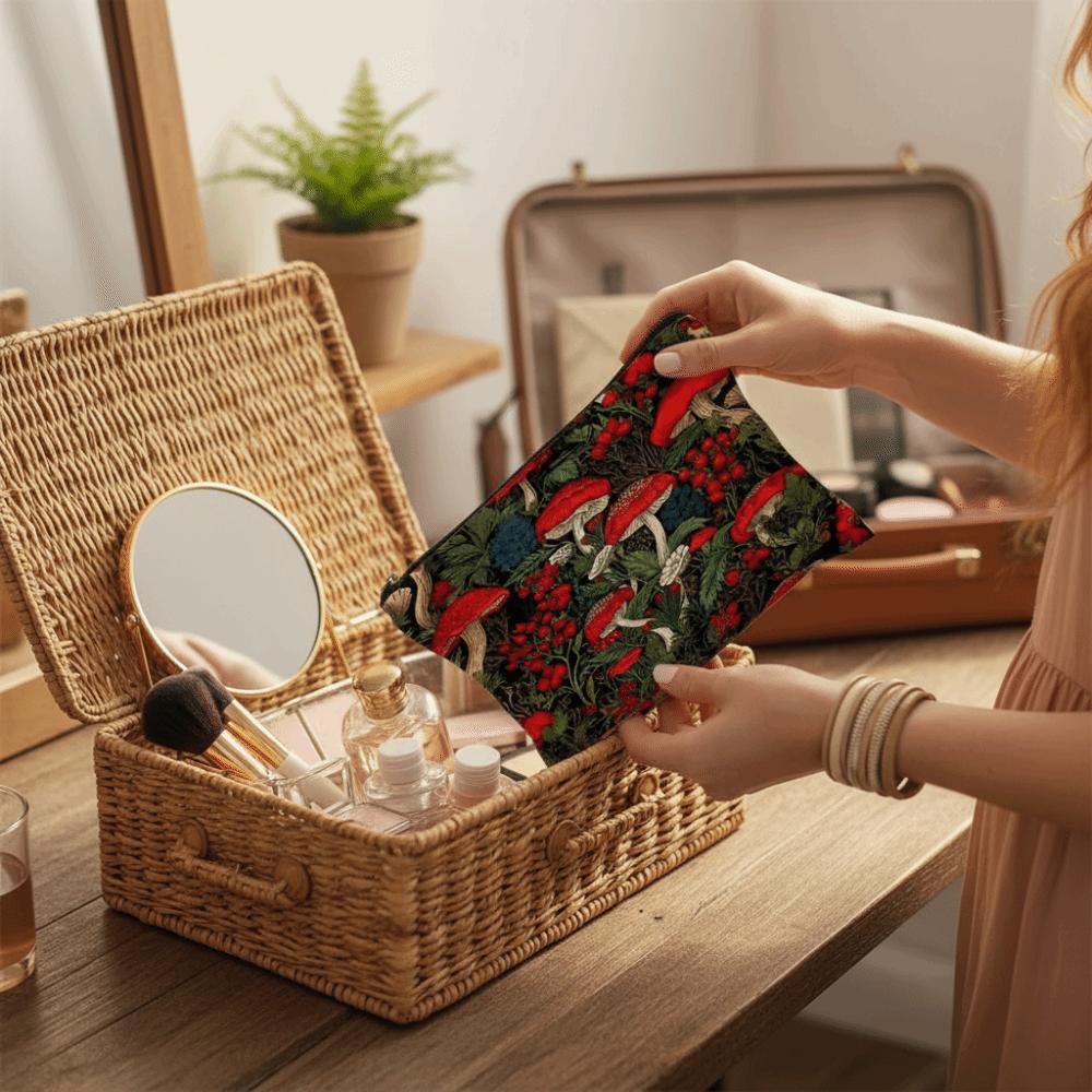 Moon Storage Bag Red Mushroom Forest Bag New Makeup Bag  Gift