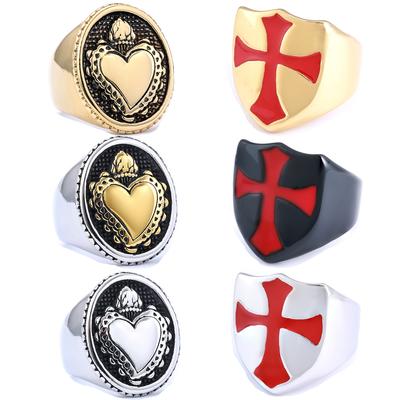 Anello da Uomo Nuova Personalità Anello Irregolare Naturale Anello Colla Rossa