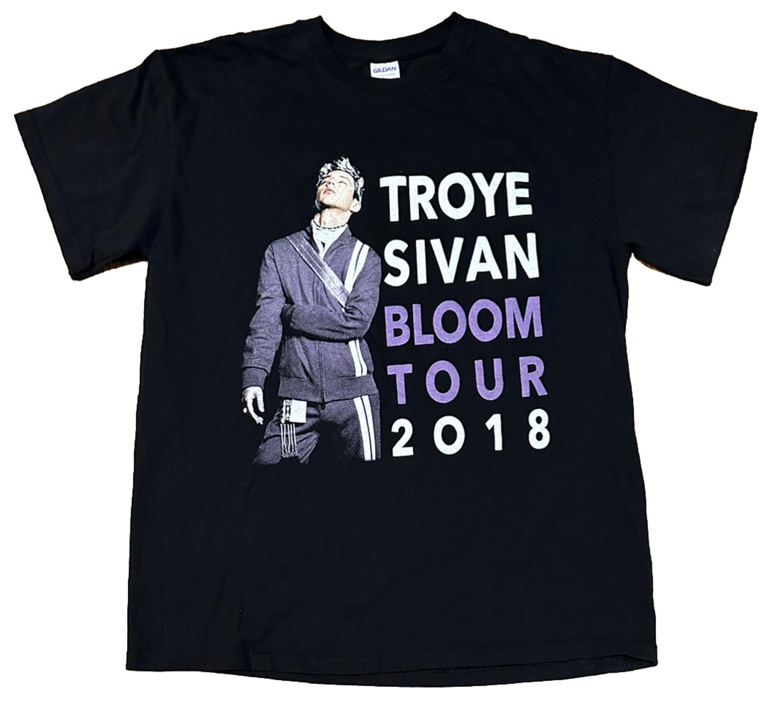 Troye Sivan Bloom Tour 2018 Double Sided Black T  Adult Size Medium Gildan Unisex T-Shirt L