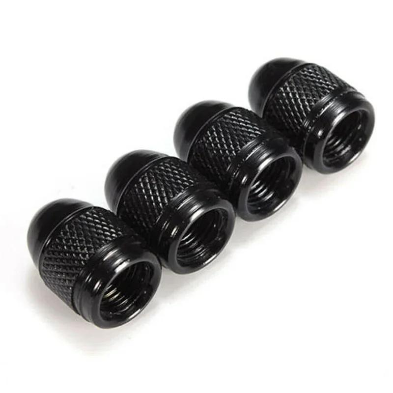 

4pcs Black Aluminum Nipple Caps Bullet Car Truck Air Port Cover Tire Rim Valve Wheel Stem Cap Exterior Parts Car Accessories 4pcs