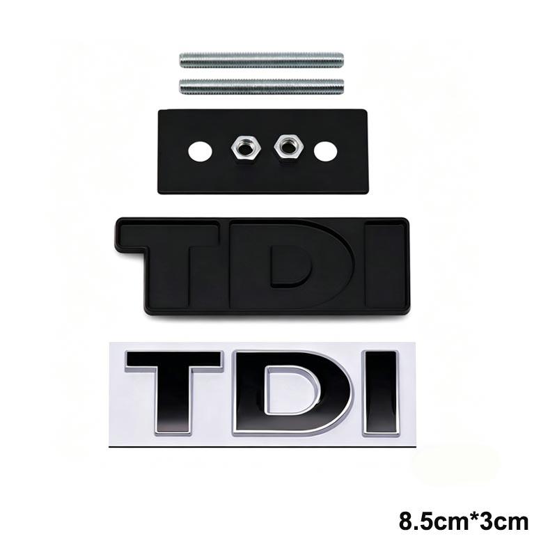 AABLC1 3D Metal TDI Car Grille Emblem Auto Exterior Decoration Accessory for Volkswagen VW Golf Passat Touareg