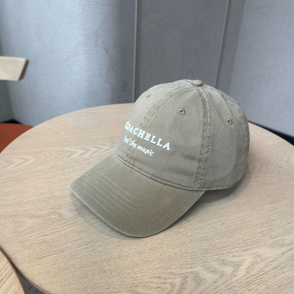 College style high quality pure cotton letter embroidery green baseball cap children soft top versatile face small cap men