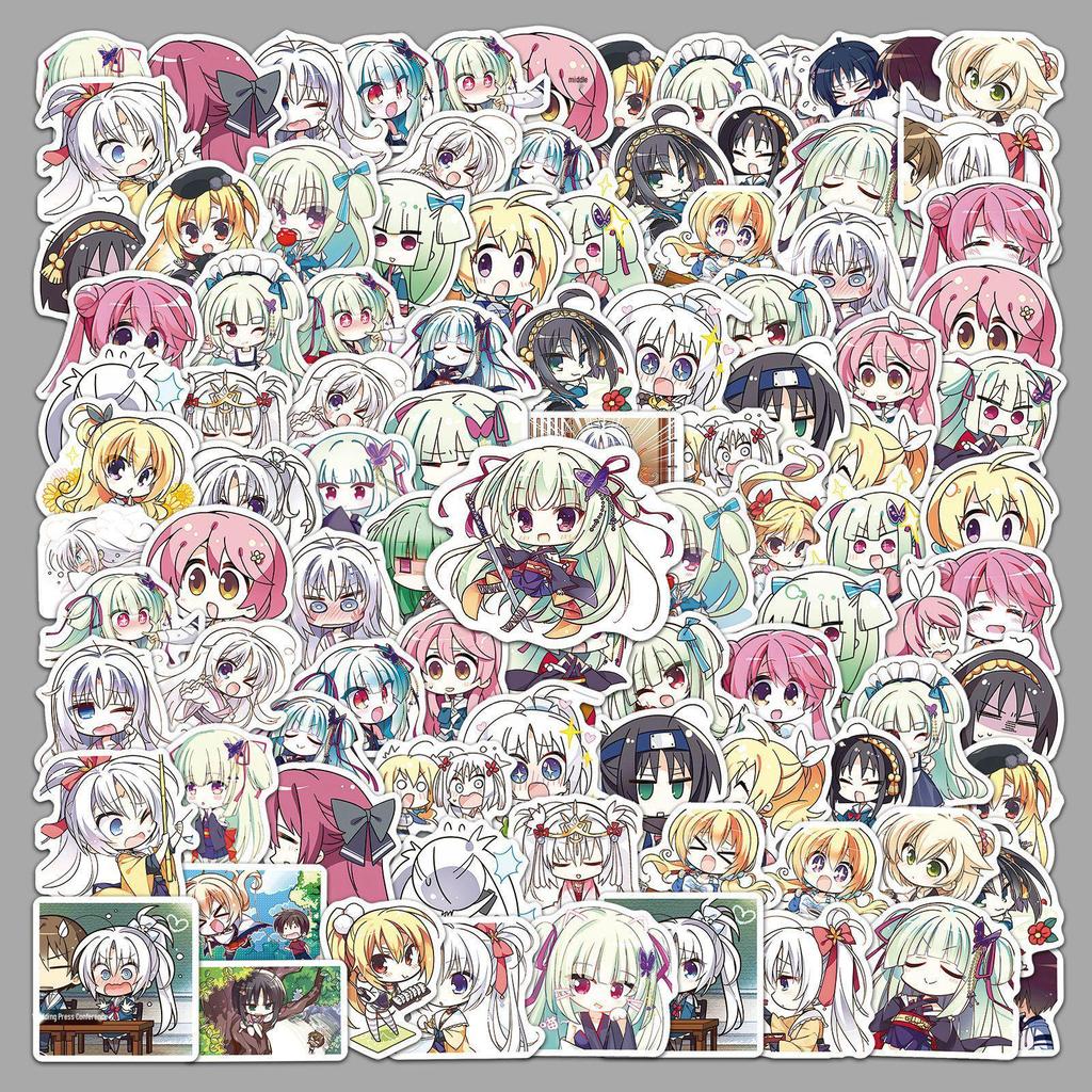 53 Sheets of Senren Manhua Cartoon Graffiti Stickers—Personalized, Creative Decoration for Journals, Notebooks, and Games