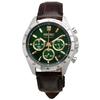 Seiko Chronograph Quartz Watch Men's SBTR017 Green Brown Leather